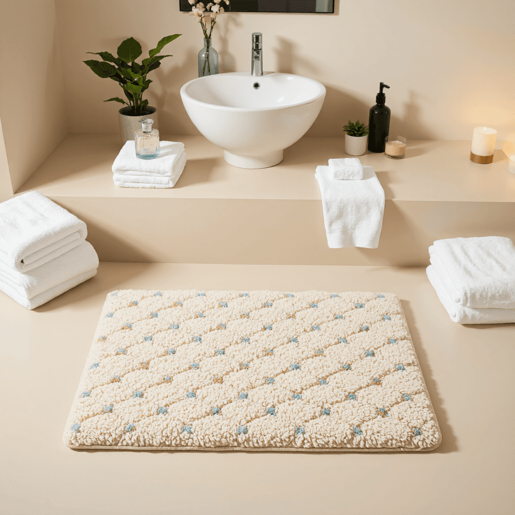 product photography of bath mat