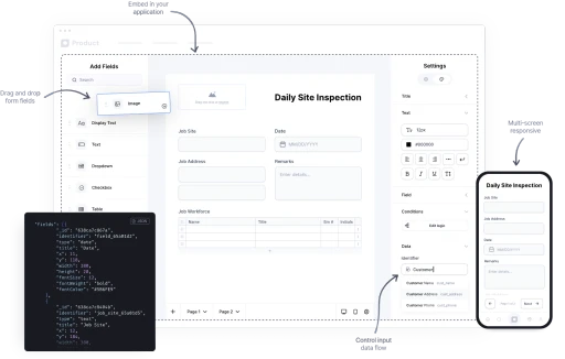 embeddable form builder