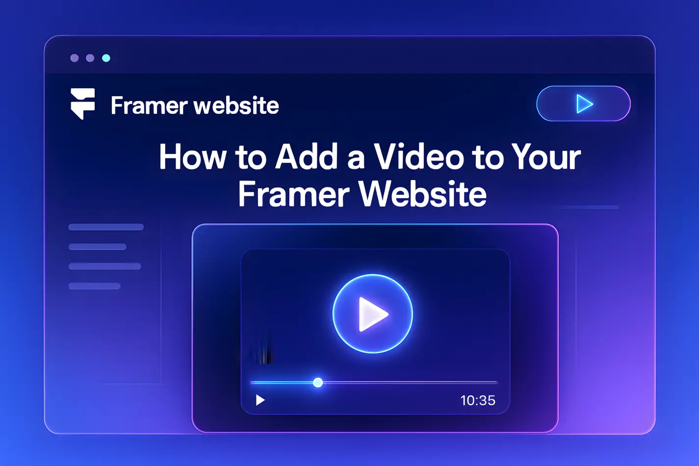 add video to framer template