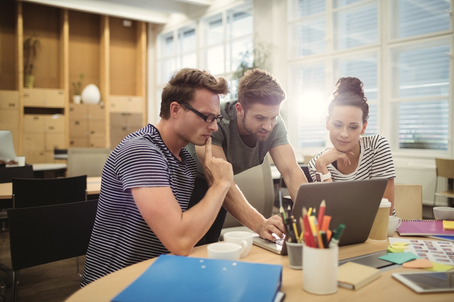 orange smoke on blue background