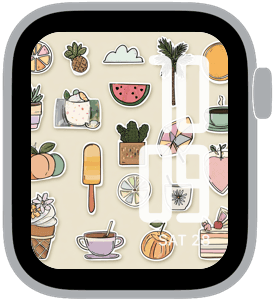 summer stickers Apple Watch face preview 3 featuring modern, 4th of july, and summer.