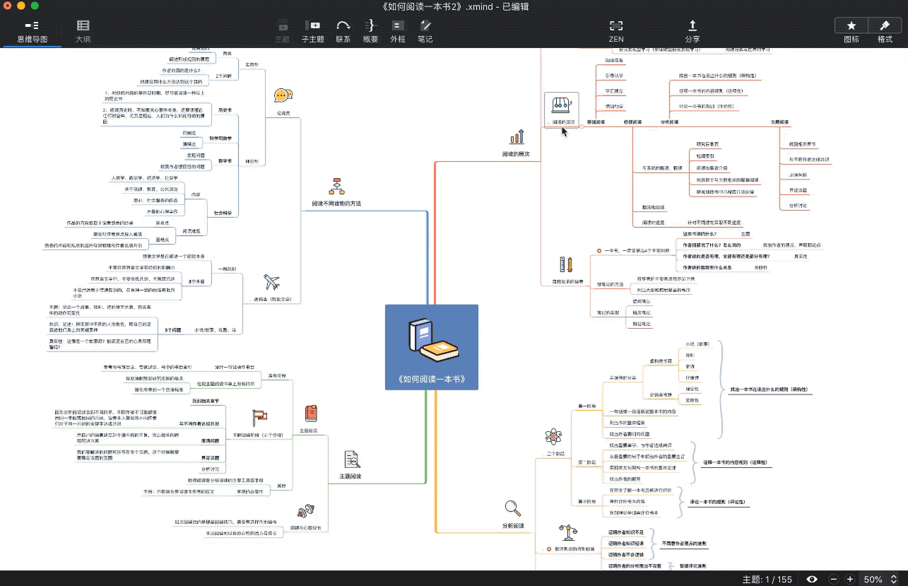 思维导图界面展示