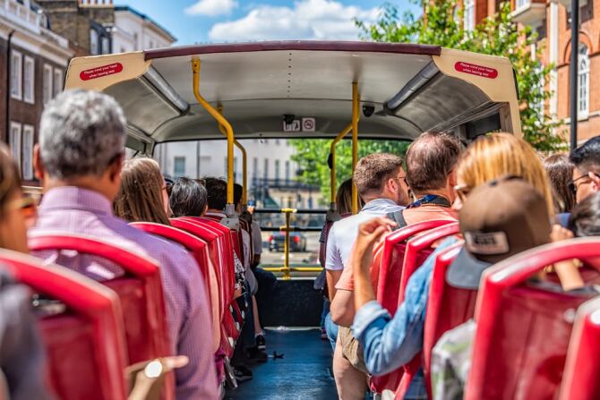 Take an open-top bus tour