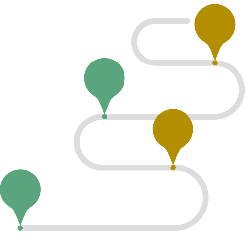 Green glass-metallic background with statistic cards