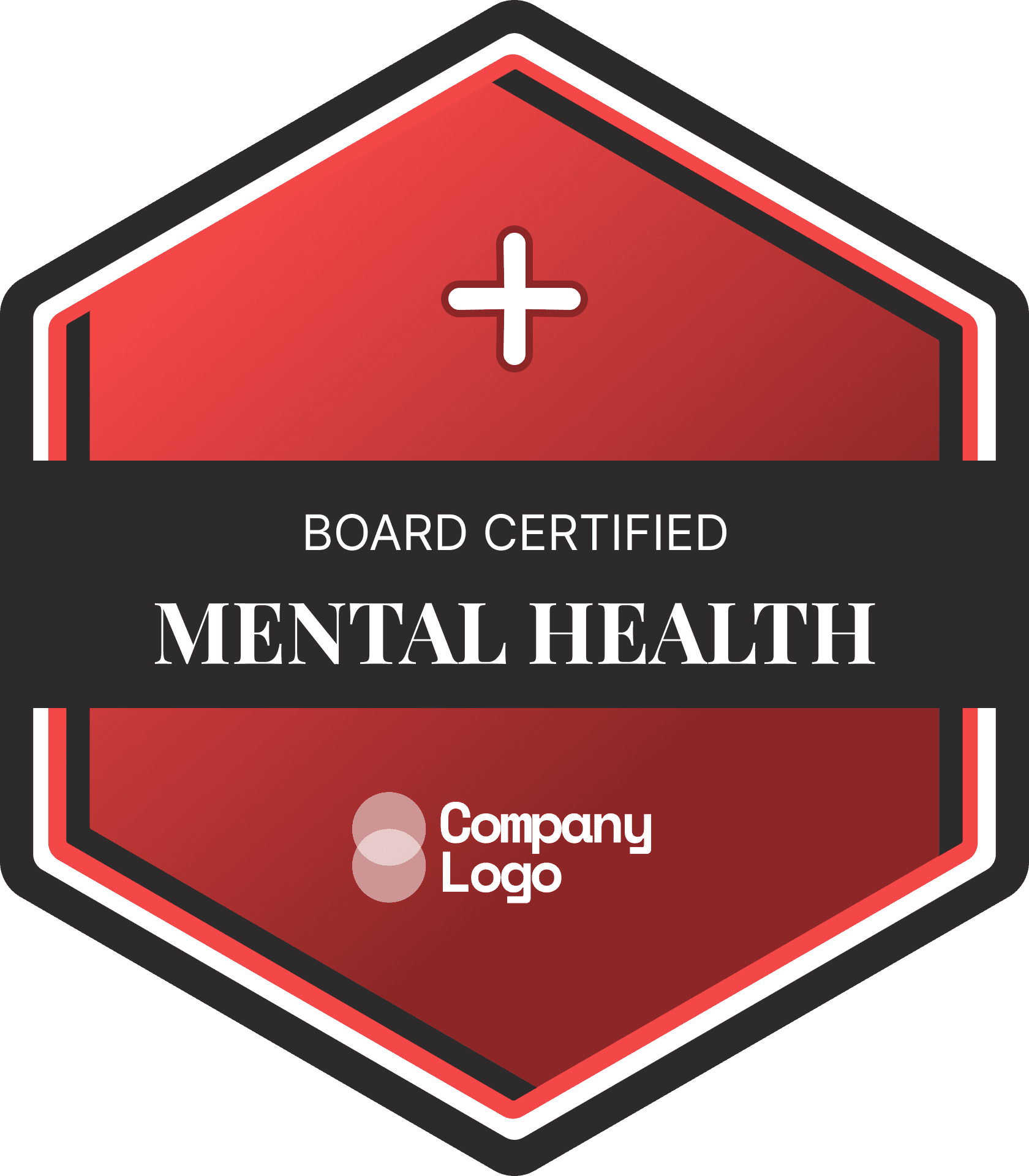 Wauld - Refined and orderly red certification badge template