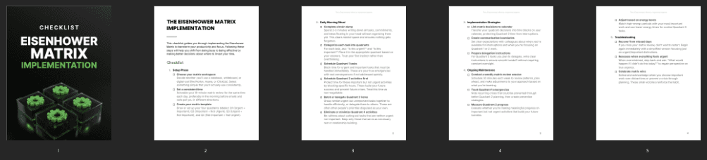 Entrepedia 1764595143225-The-Eisenhower-Matrix-Implementation---Checklist