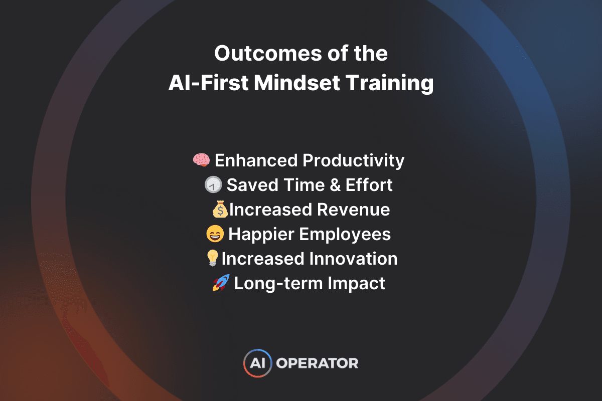 6 Outcomes of the AI-First Mindset Training