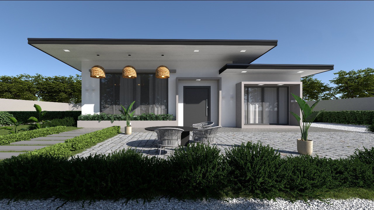 Modern Penthouse large glass windows night view