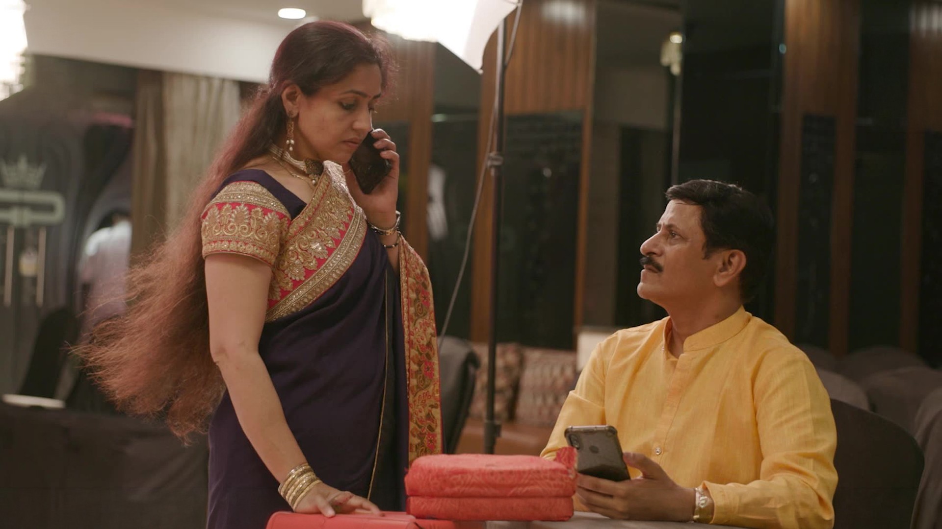 Visual from the 1090 Women and Child Helpline awareness film addressing women and child safety issues such as cybercrime and trafficking.