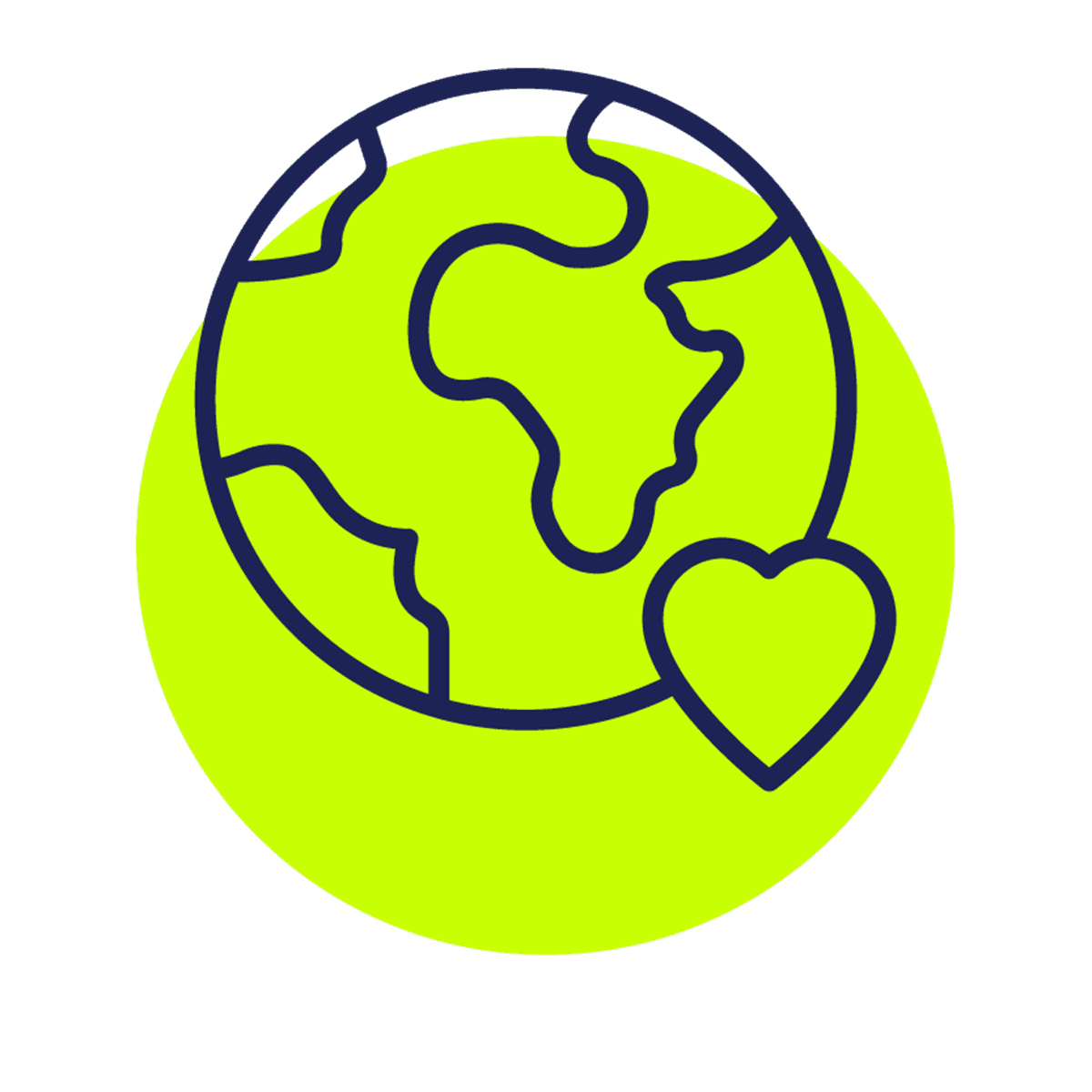 globe and heart icon