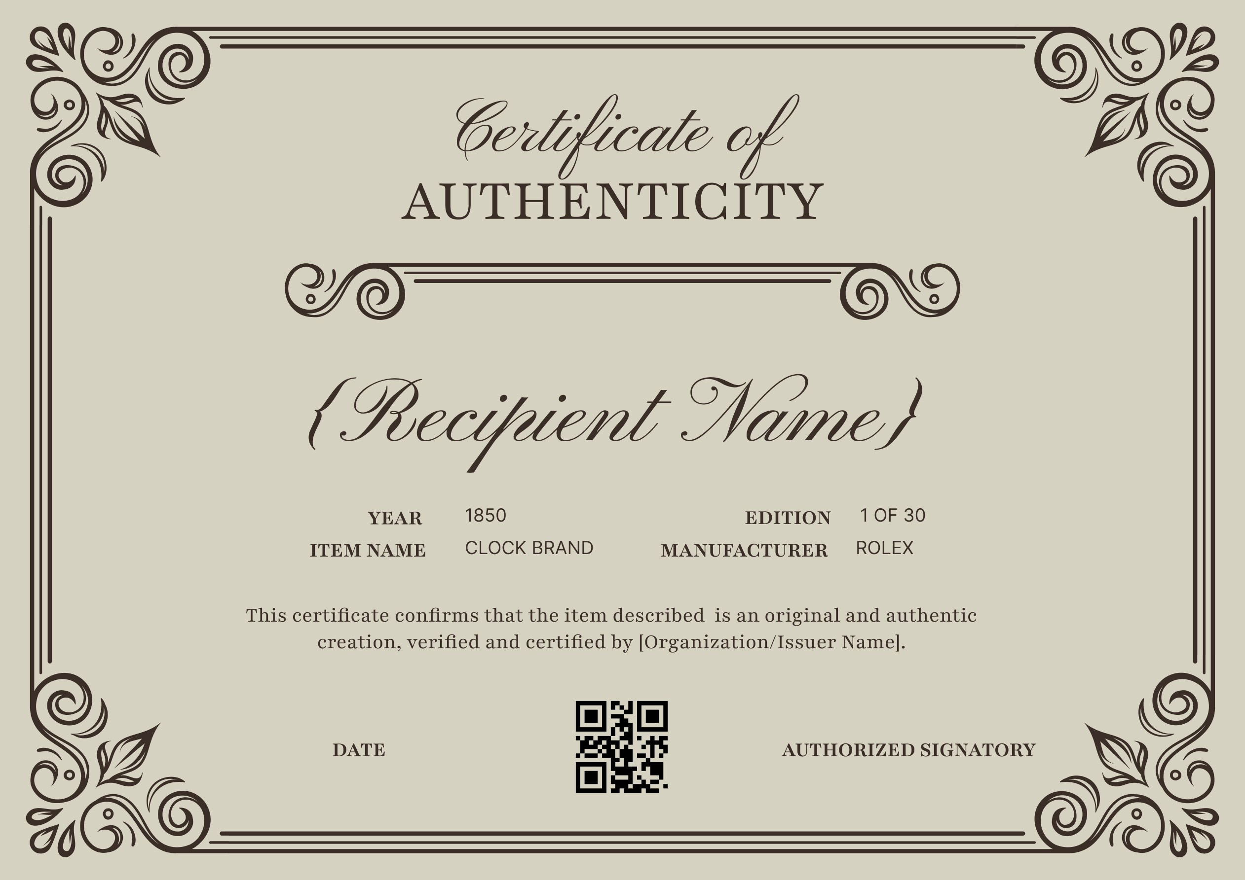 Wauld - Subtle Professional Compliance Certificate Template