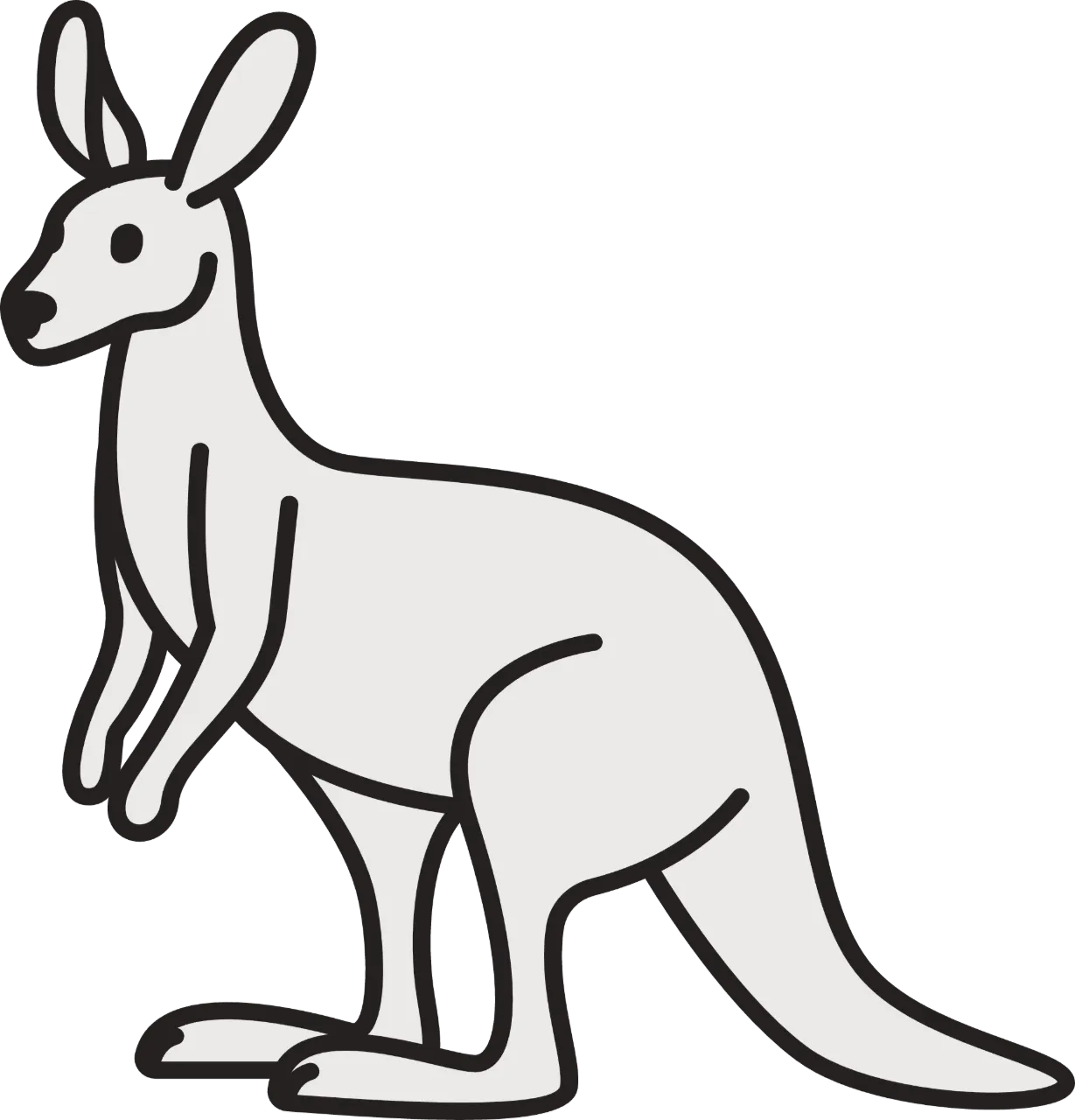 An Illustration of a Kangaroo.