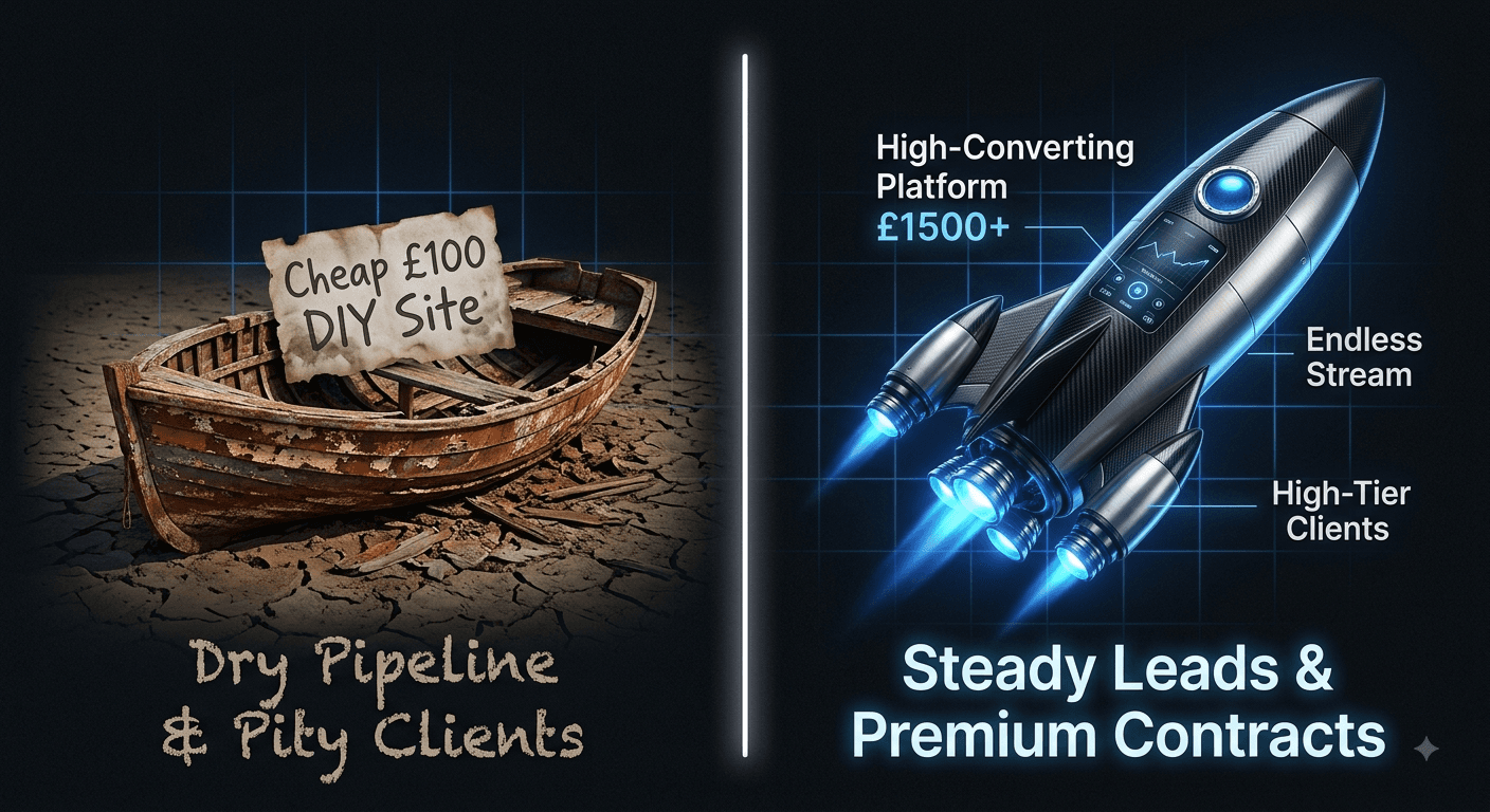old outdated website vs a new optmised site