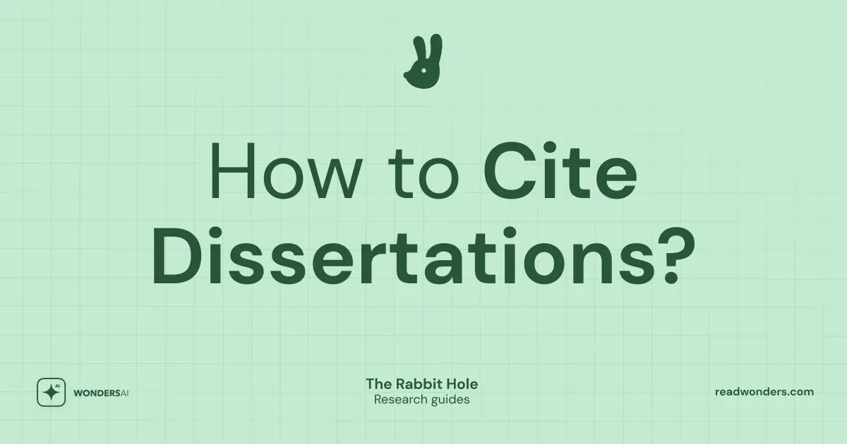 How to Cite a Dissertation?