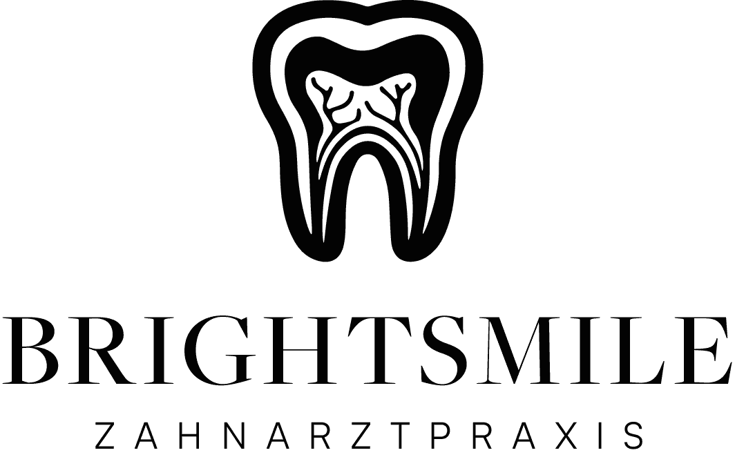 Symbol-Zahnlogo der Brightsmile Zahnarztpraxis. Das Logo repräsentiert einen gesunden und schönen Zahn. 