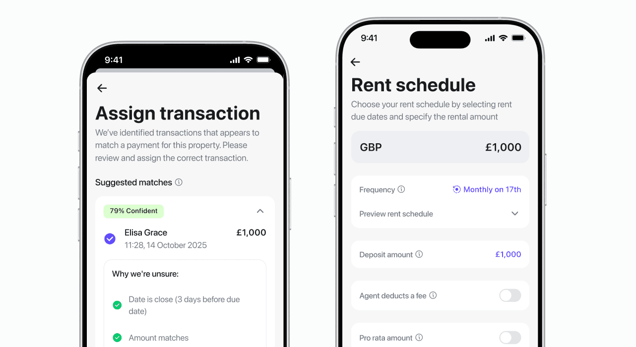 August Rent Tracking Improvements