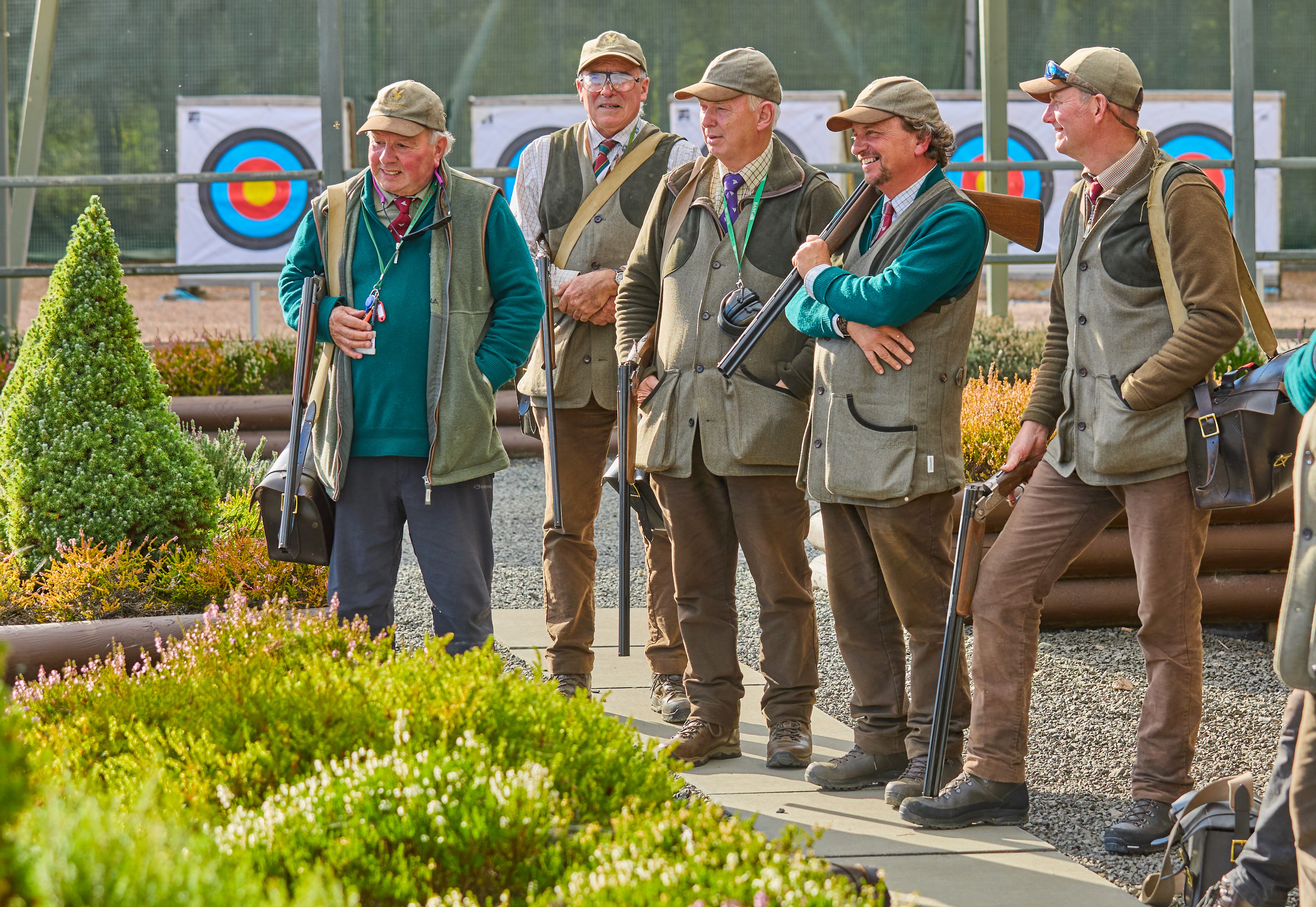 Audemars Piguet VIP guests with shooting instructors at Gleneagles – captured by event photographer Paul Severn.