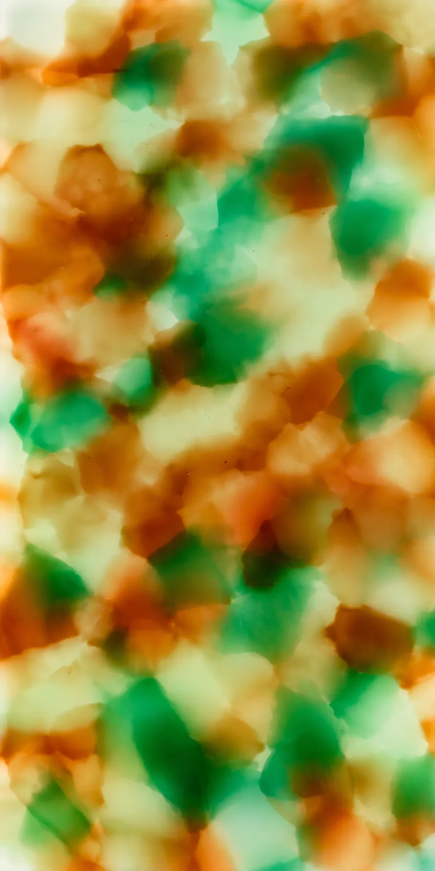 Lastra di acetato di cellulosa con texture multicolore nelle tonalità verde, ambra, marrone e crema, utilizzata come esempio dei materiali disponibili per la progettazione degli occhiali IDIA. Ottica Dentella ad Ancona seleziona acetati per colore, trasparenze e caratteristiche materiche, trasformandoli attraverso lavorazione artigianale in montature su misura uniche.