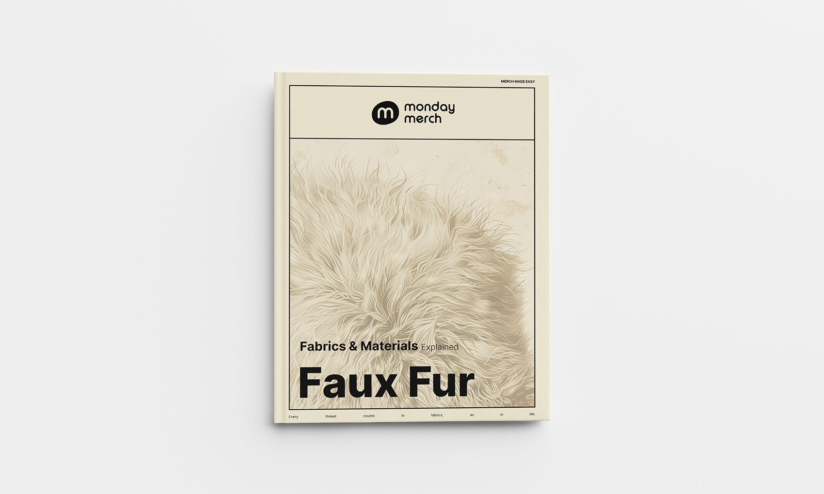 Monday Merch Tissus et Matériaux Livre Fausse Fourrure