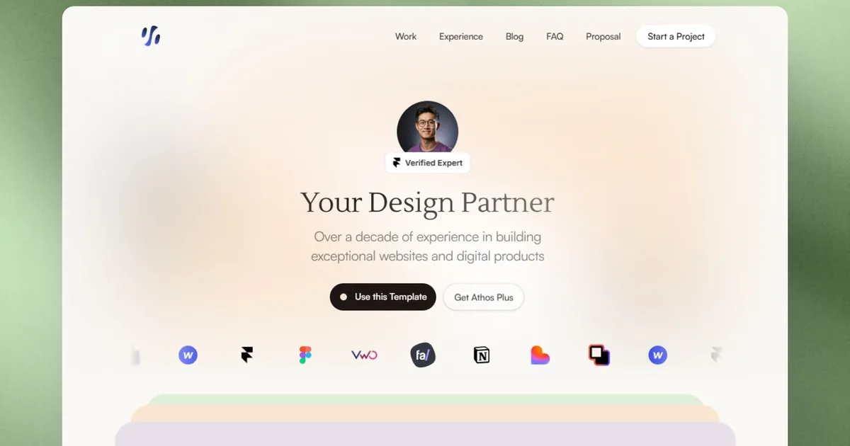 Free UX Portfolio Template for Framer Nice Framer Templates