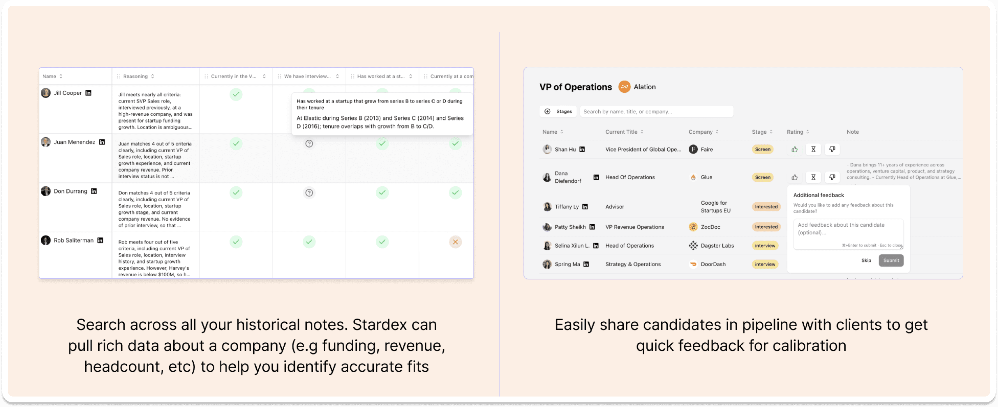 stardex ai feature | ai semantic search