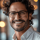 A man with gray hair, wearing a casual shirt, smiles while standing outdoors in a sunny environment.