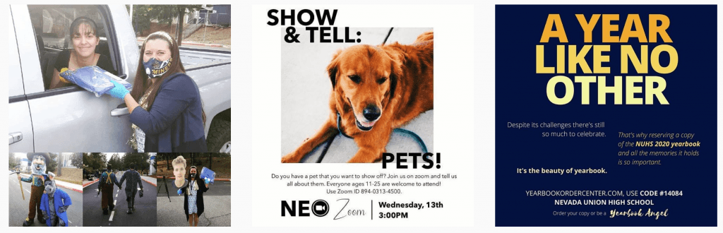 school social media example