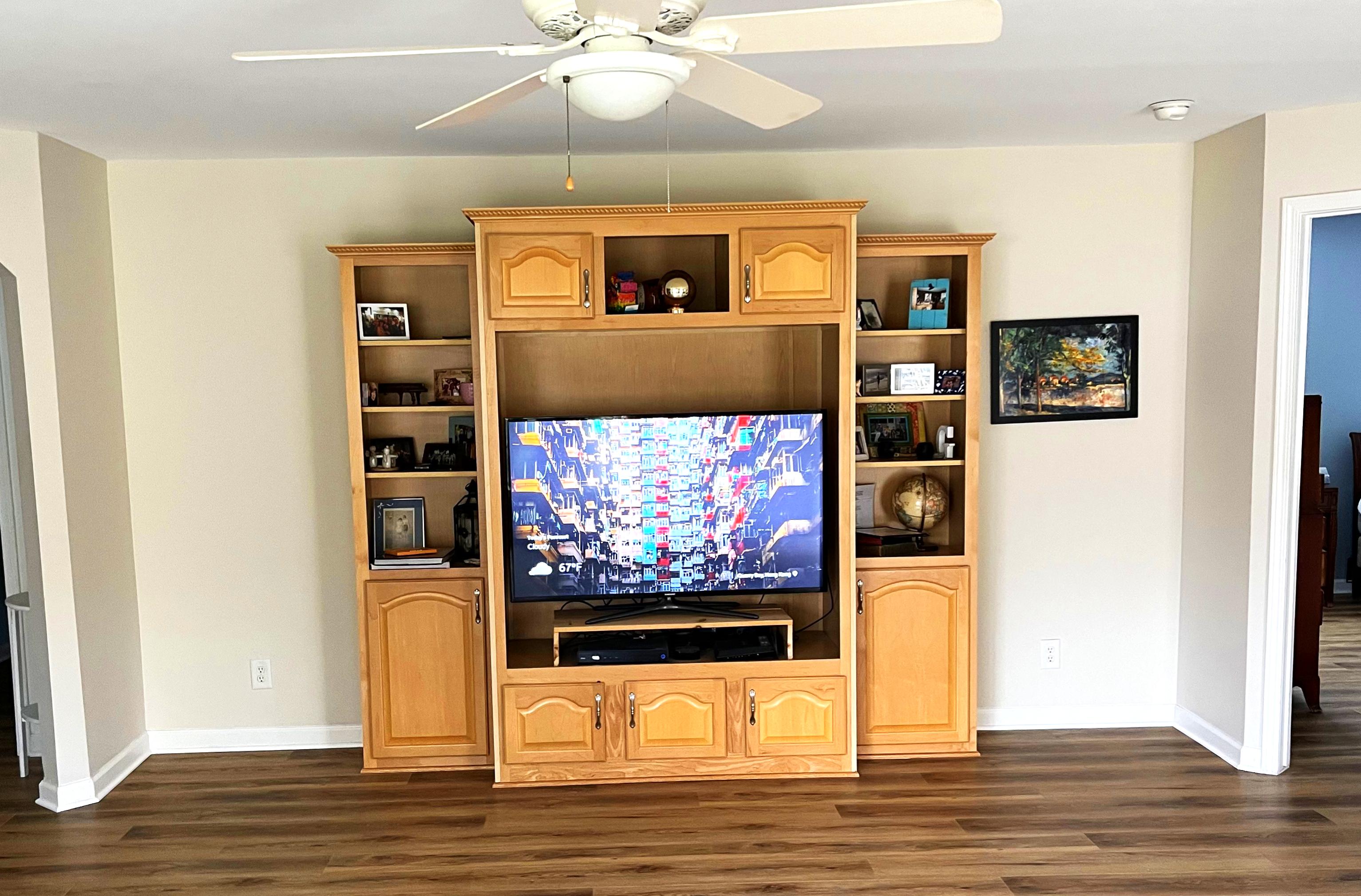 boring pine entertainment center