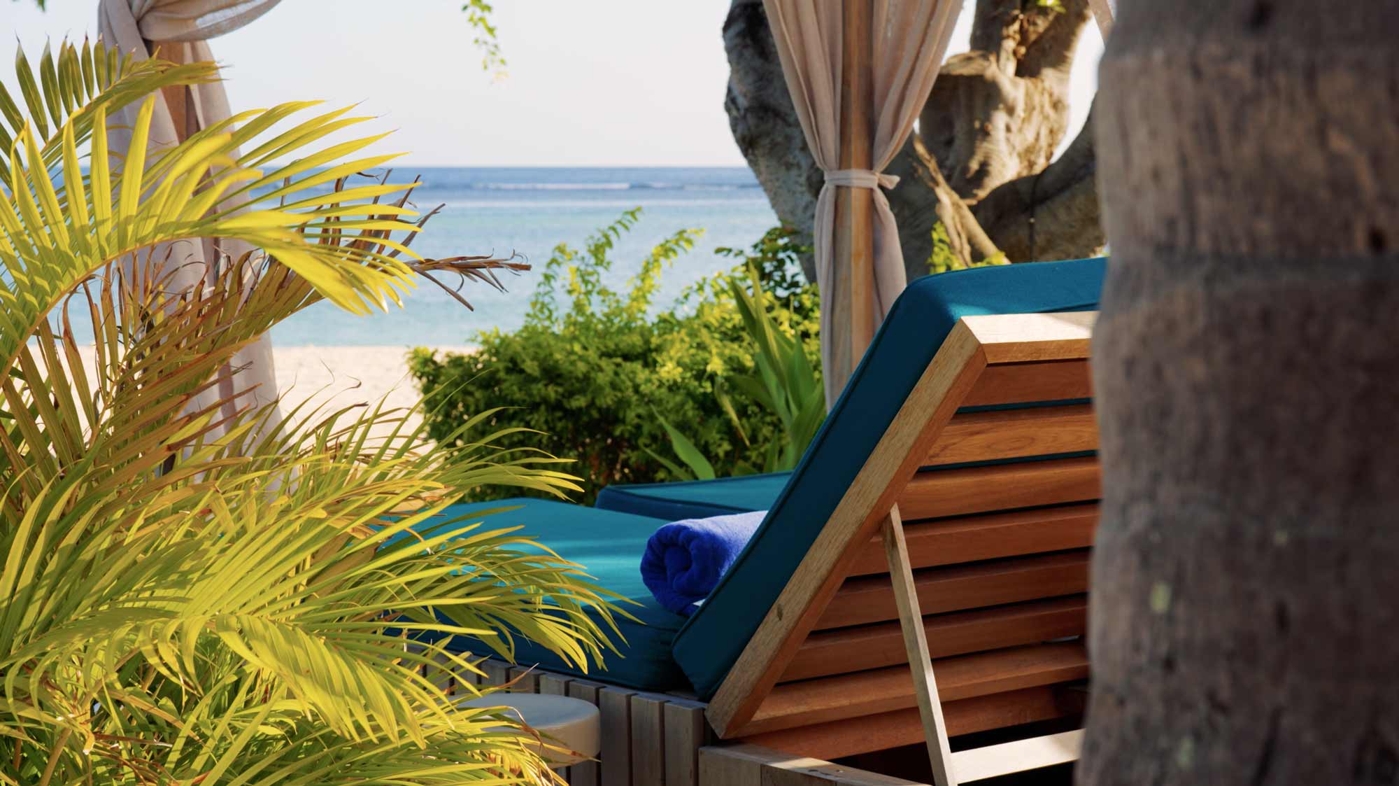 Luxurious beachfront setup for strategic film production