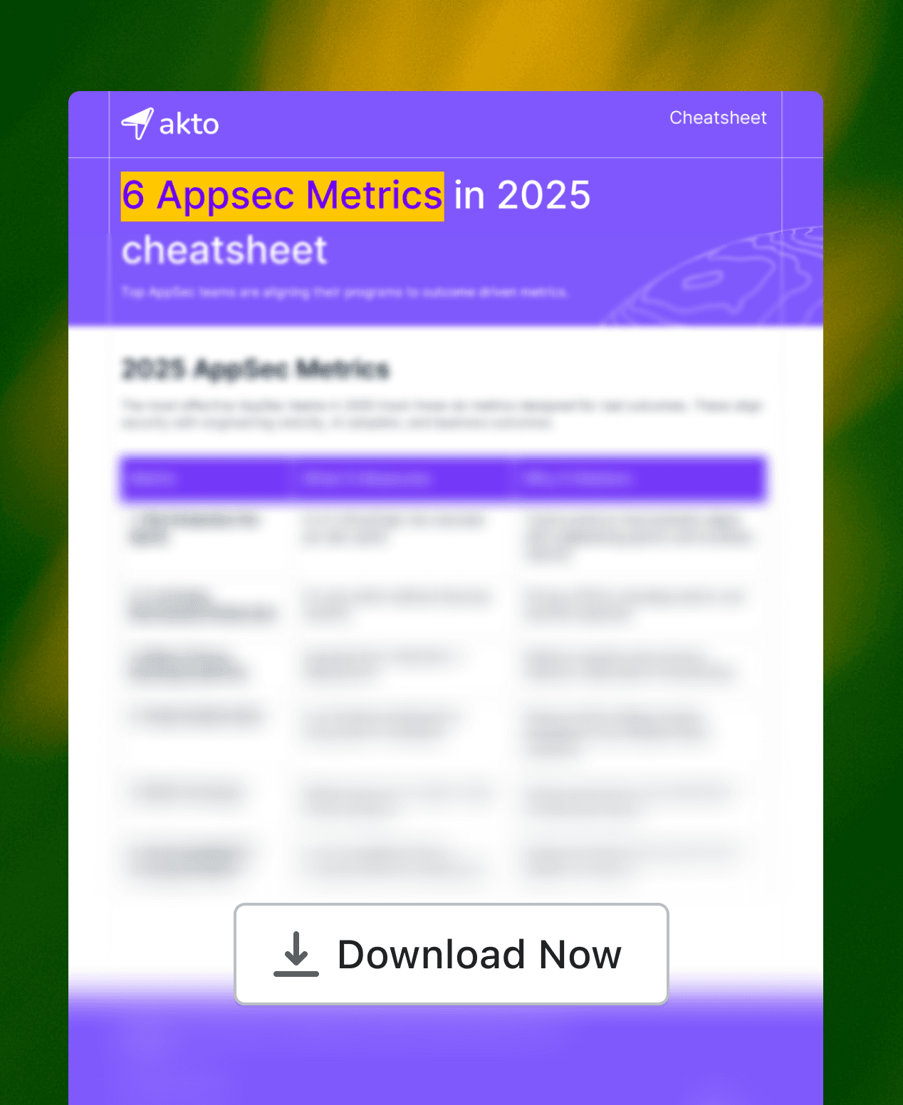6 Appsec Metrics in 2025 cheatsheet