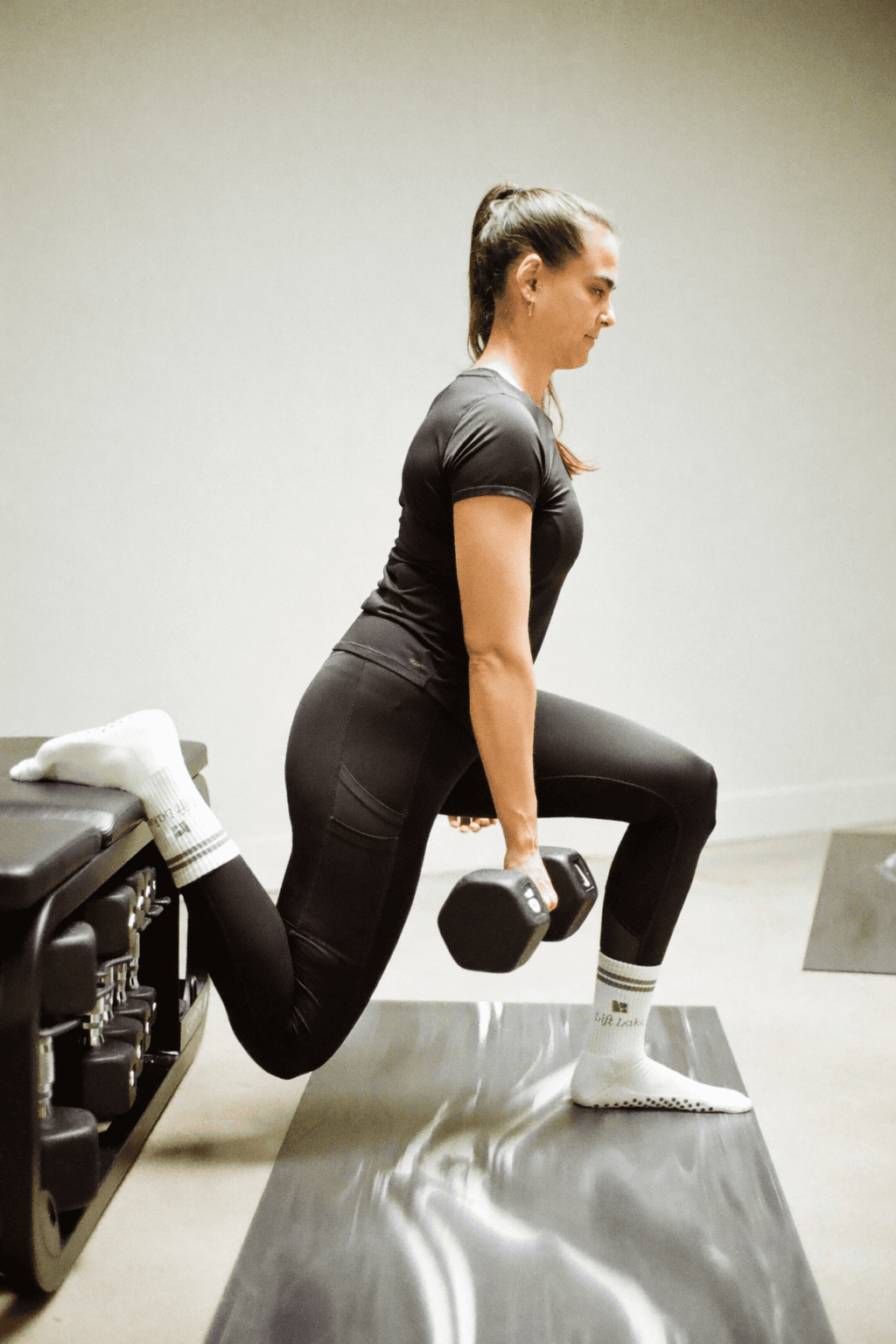 woman doing exercise routine