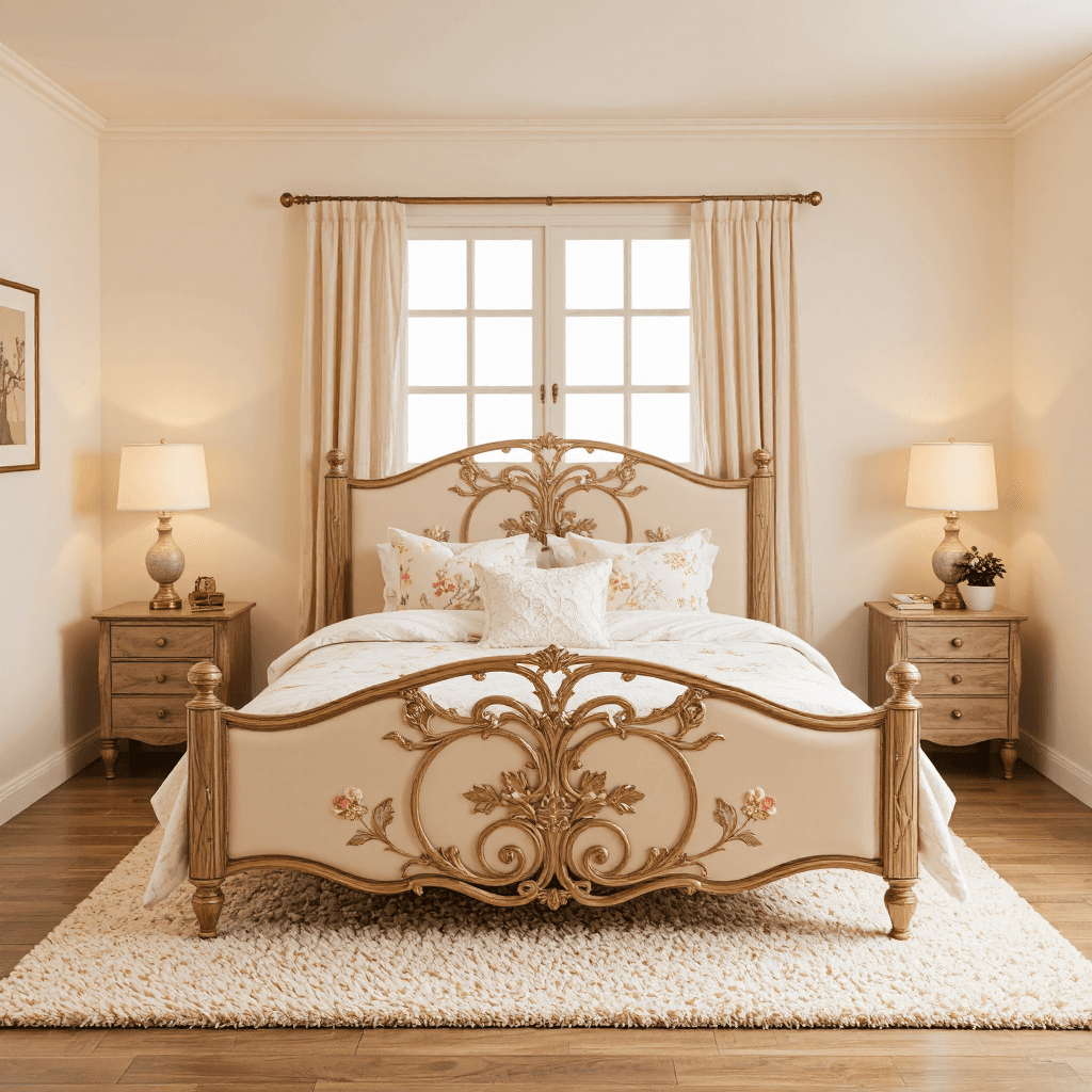 product photography of decorative bed