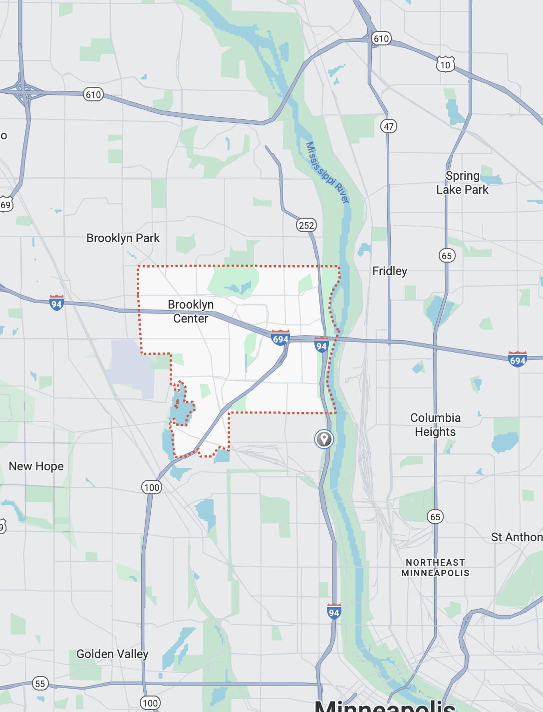 Brooklyn Center, MN Map