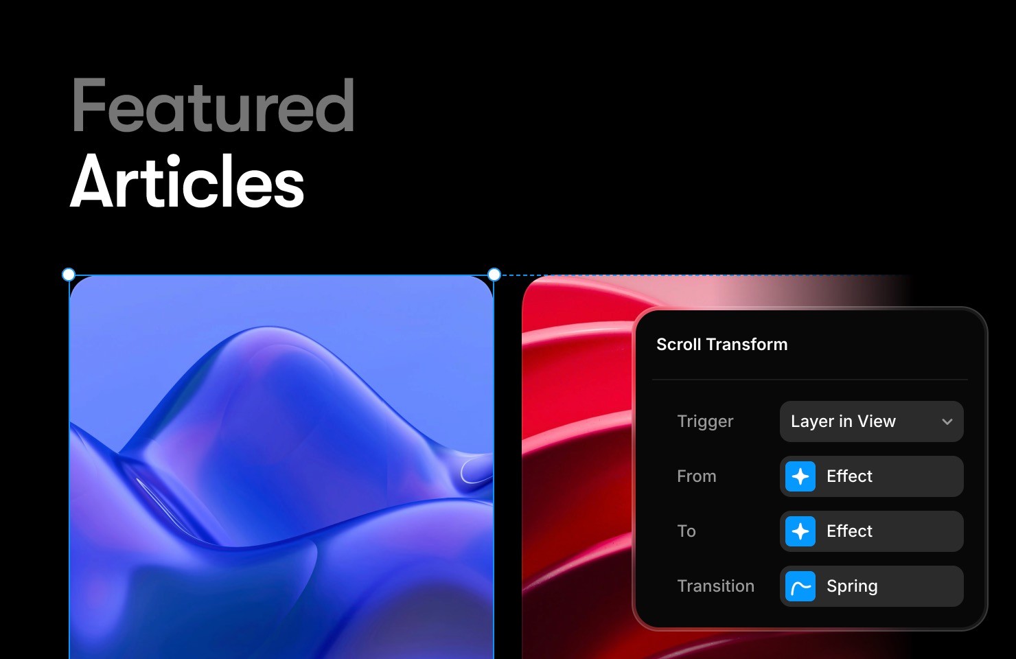 Dynamic scroll effects in Framer