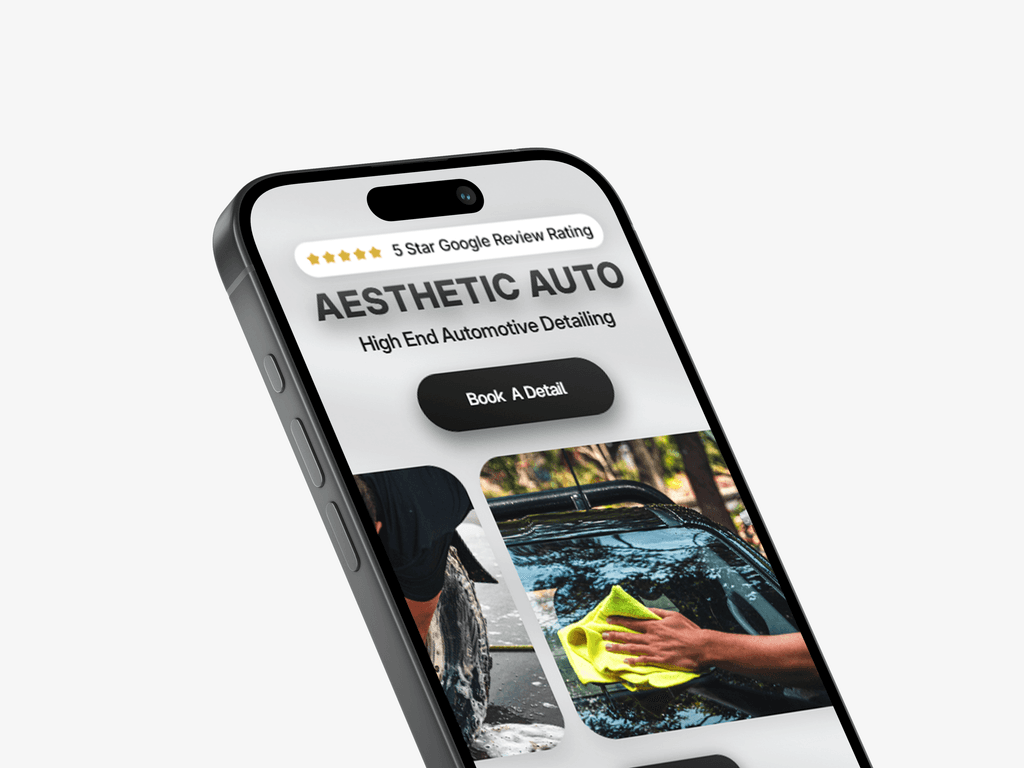 Aesthetic Auto Landing Page