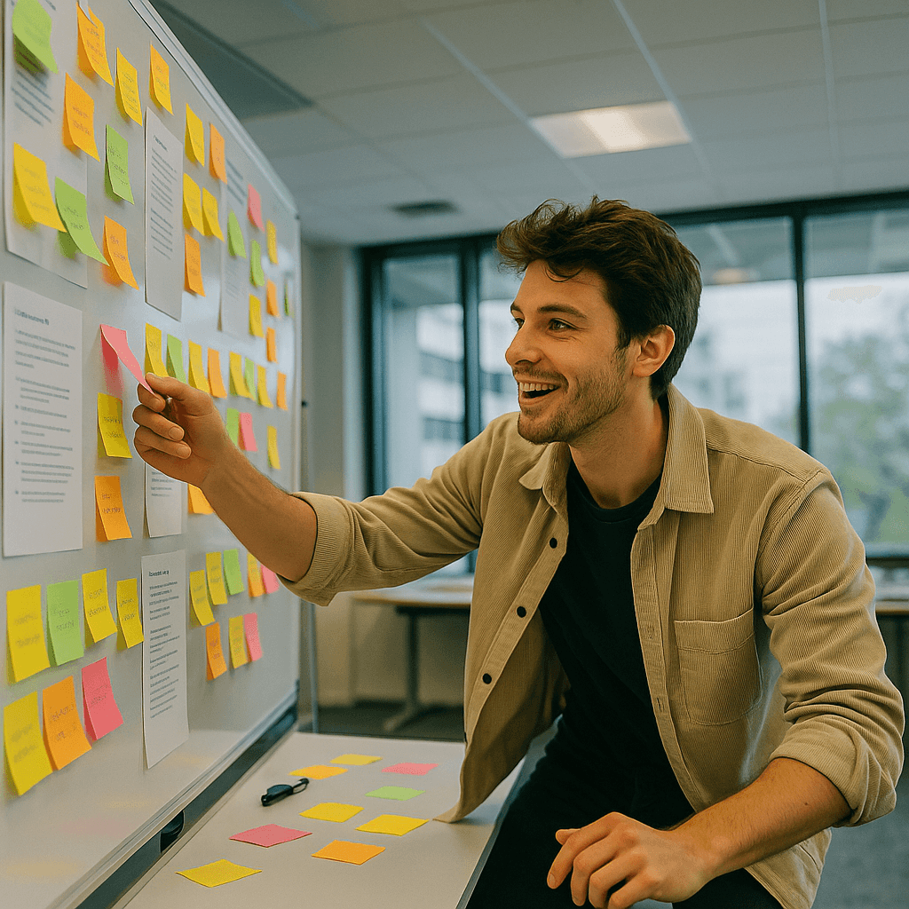 A person using a smartphone to apply for a job.