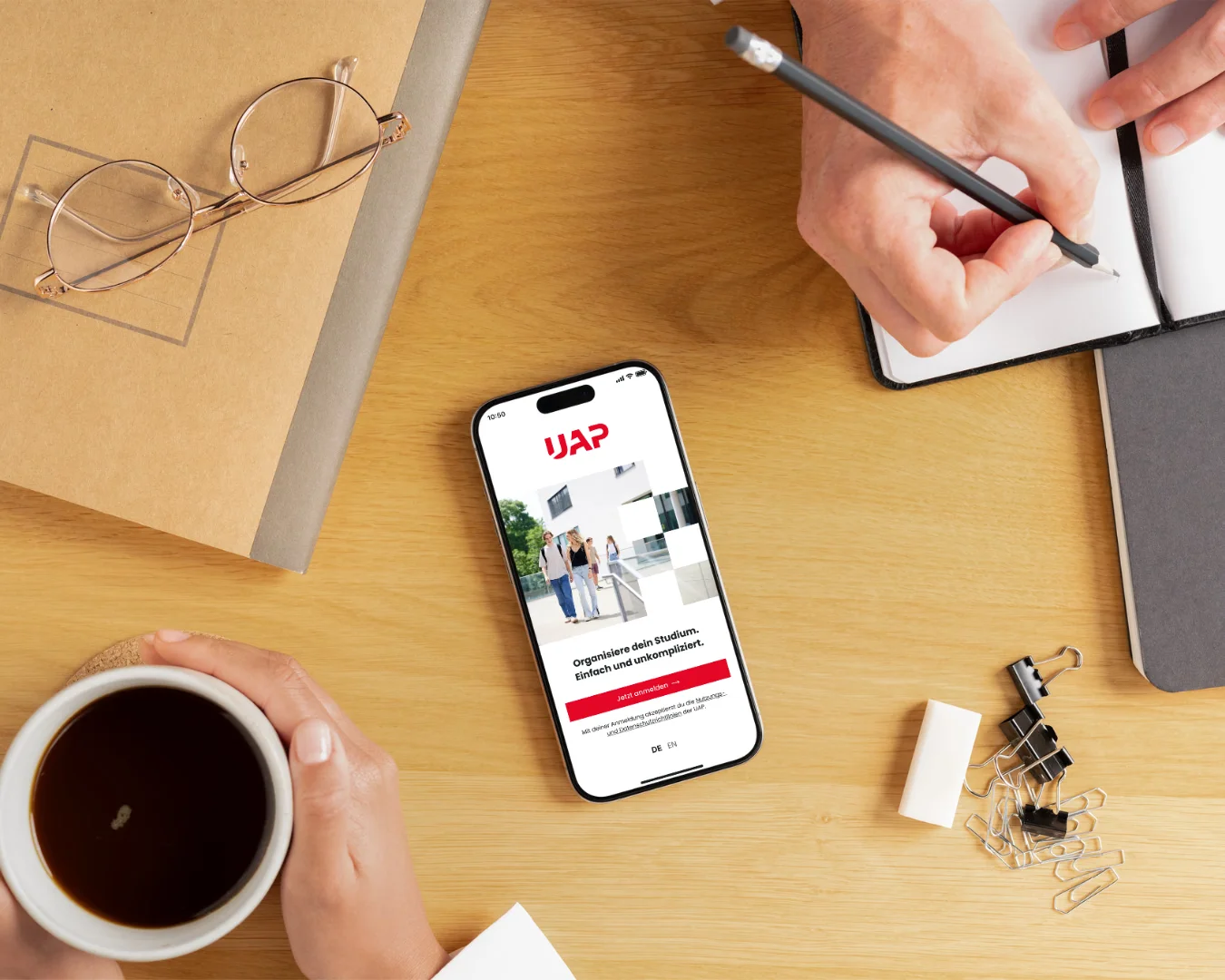 Mockup der myUAP App