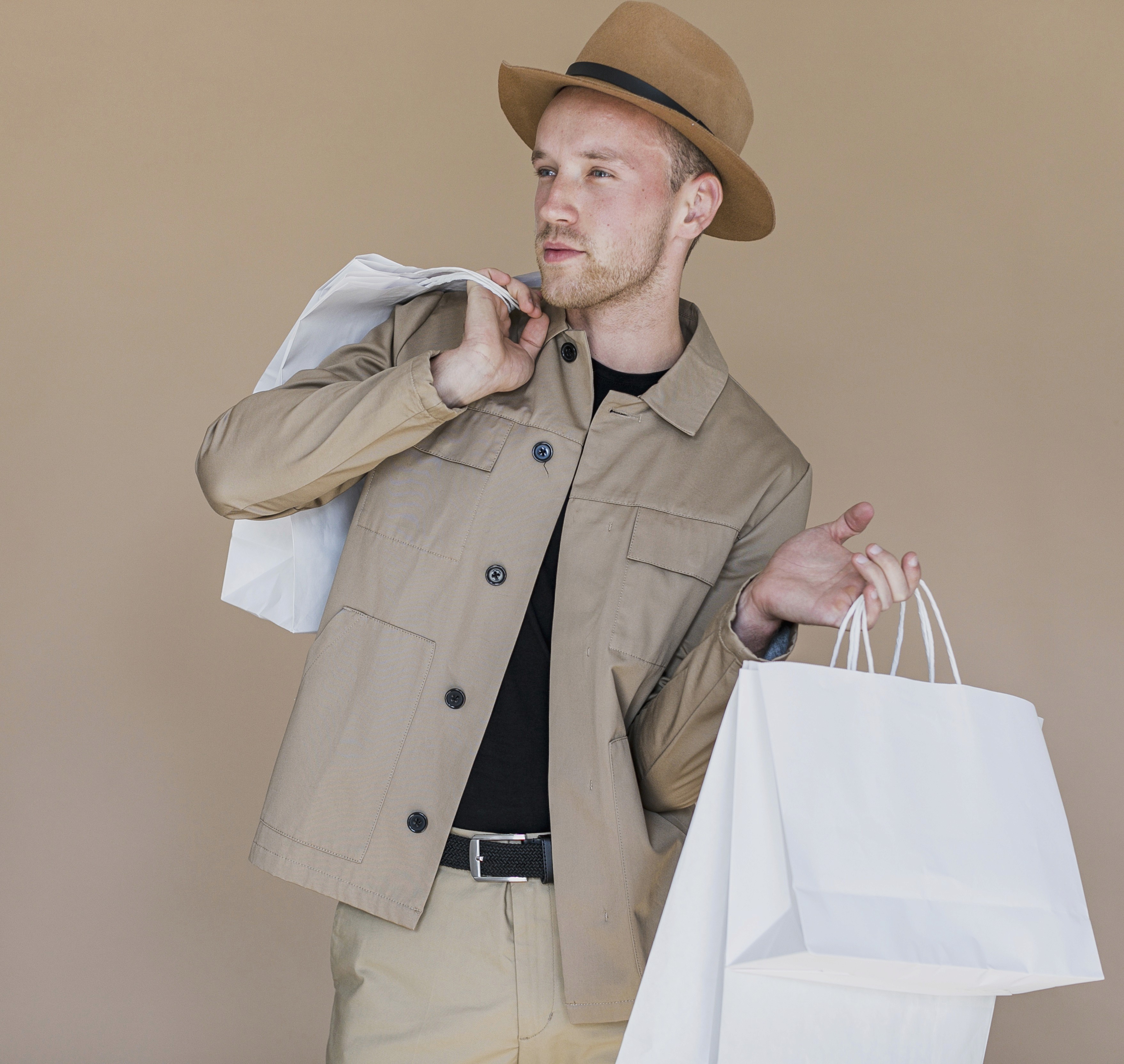 Man shopping from brand