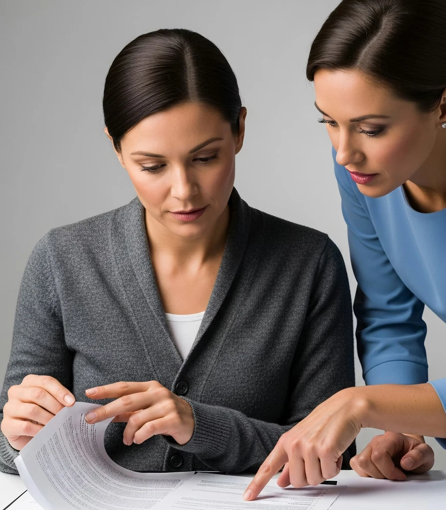 A woman in an office