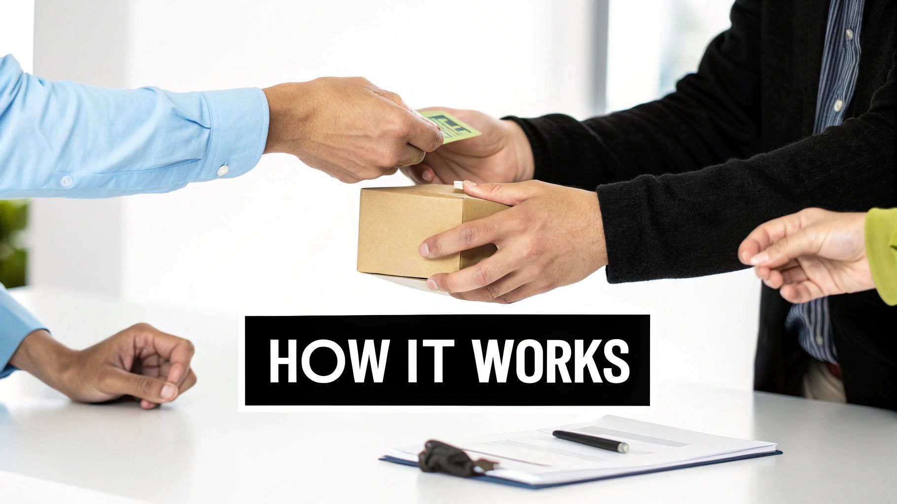 A visual flowchart showing the dropshipping process from customer order to supplier shipment.