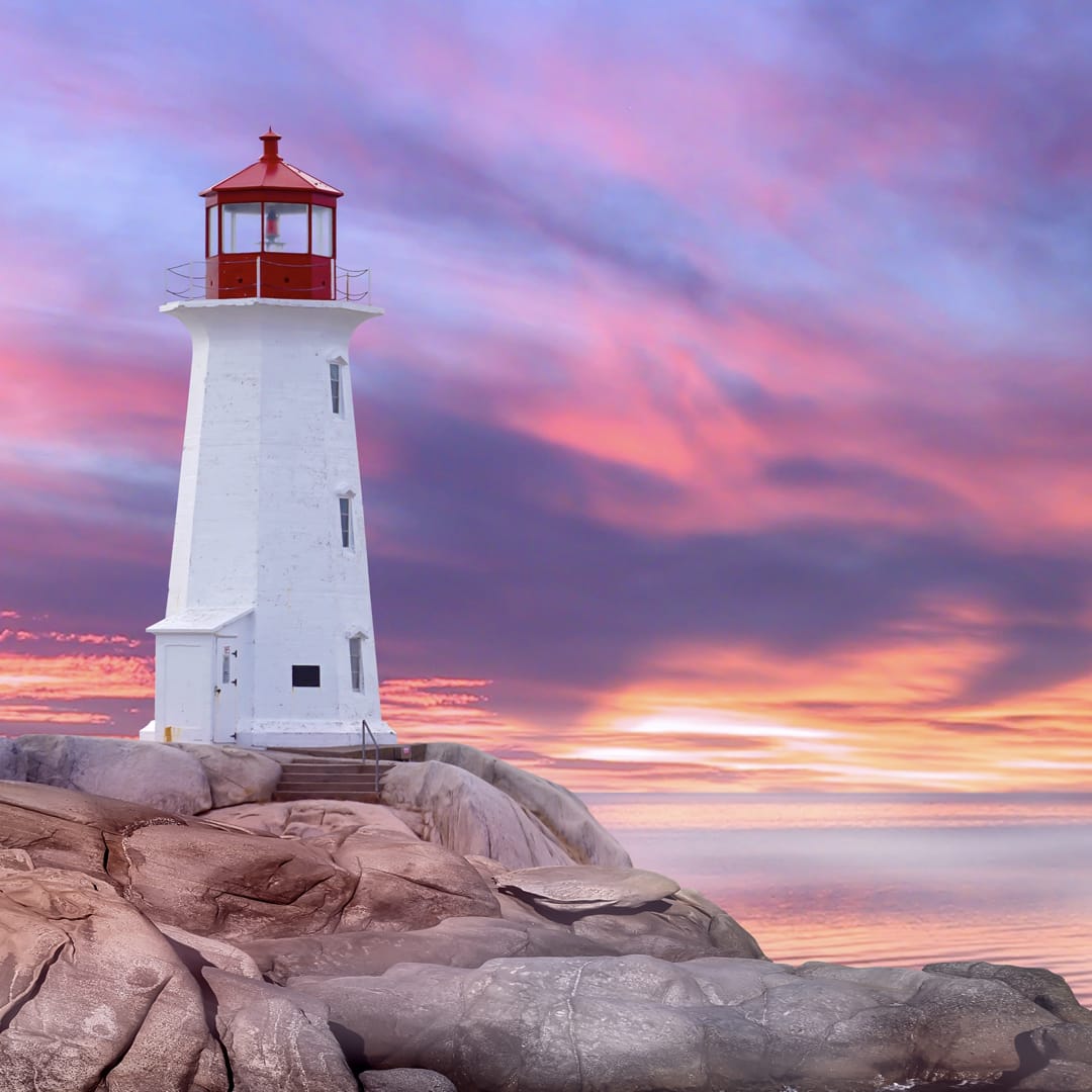 A lighthouse on a rock representing guidance