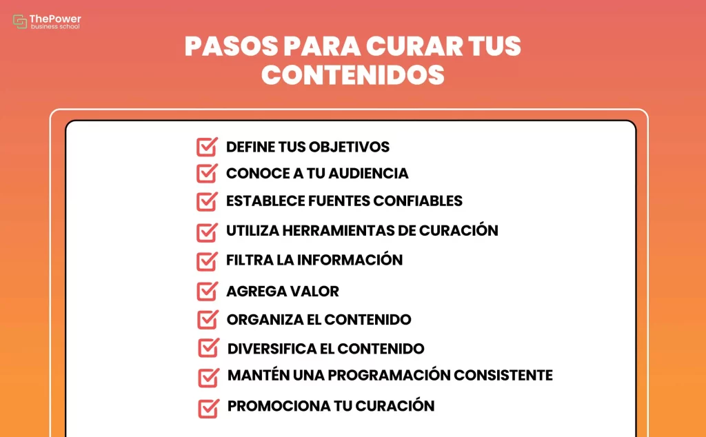 Pasos para curar tus contenidos