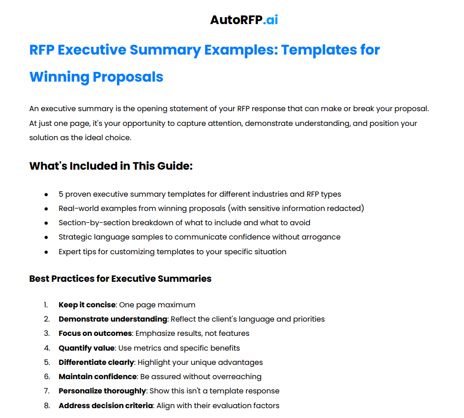 RFP cover letter template