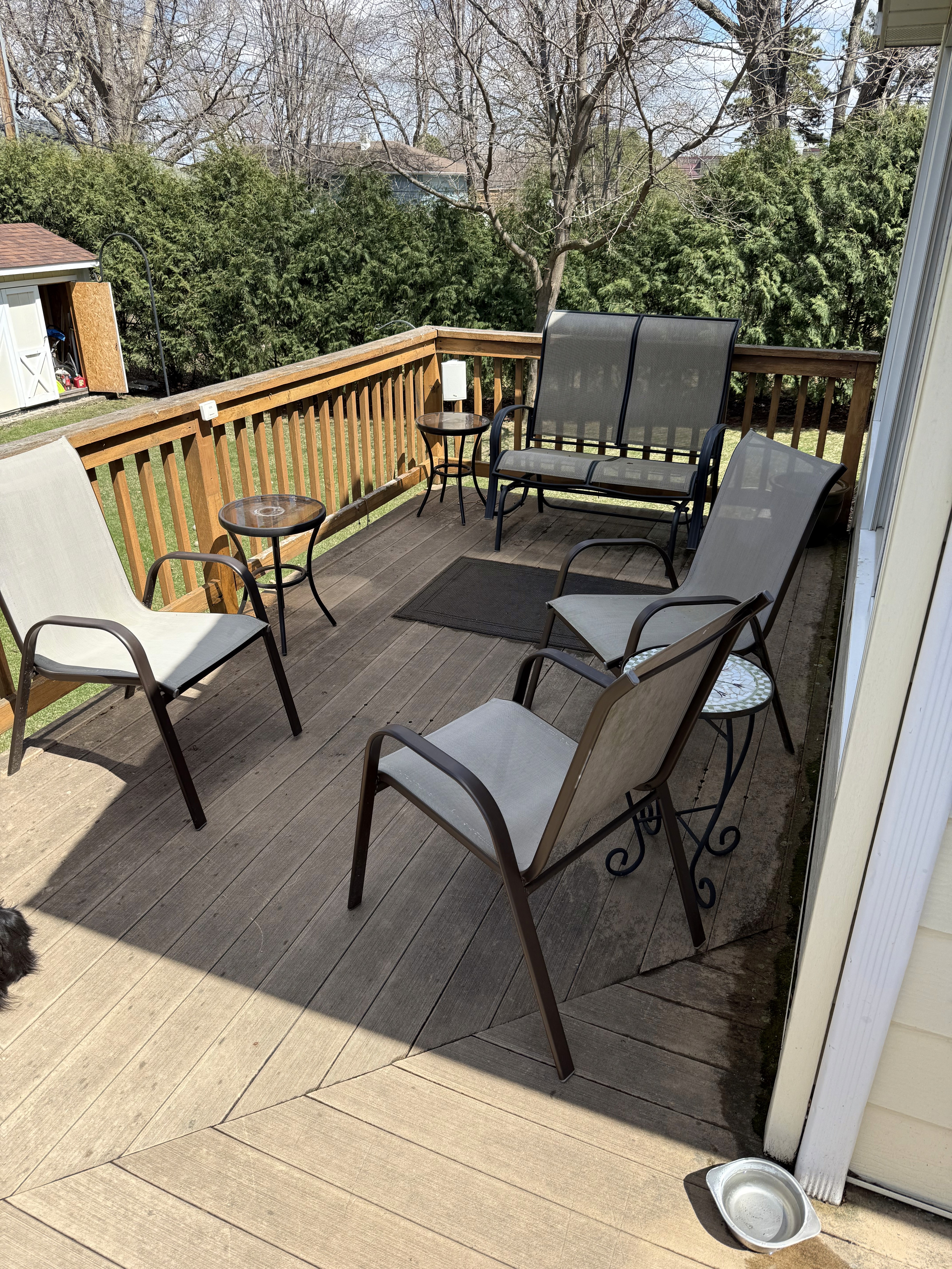 before deck refinishing