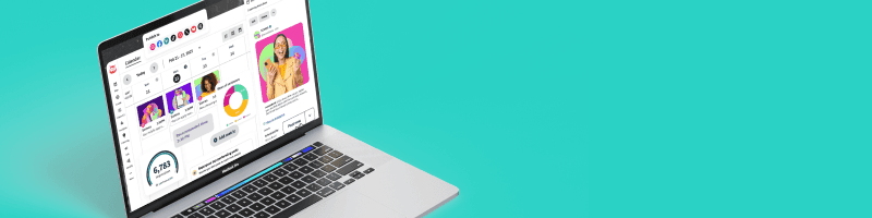 A laptop with product screen