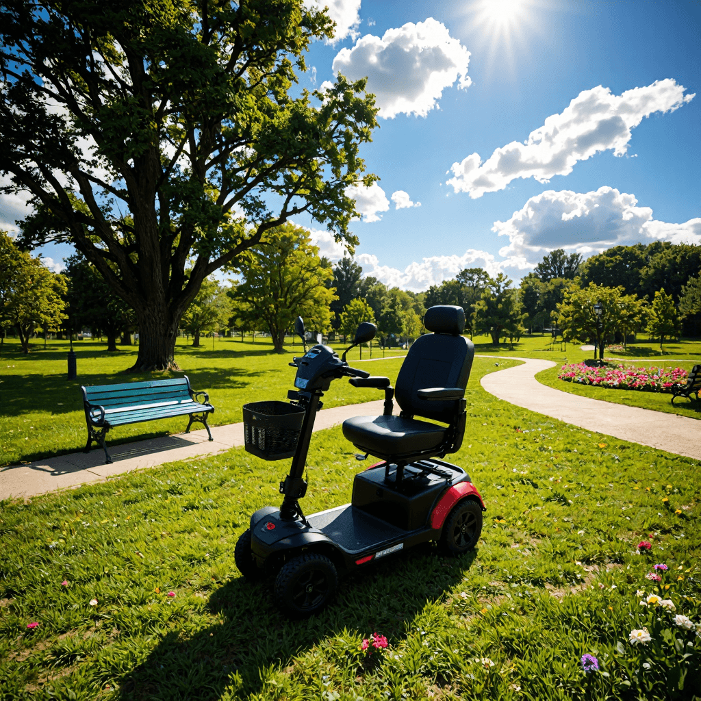 product photography of electric mobility scooter