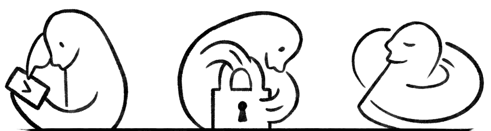 illustration of 3 persons