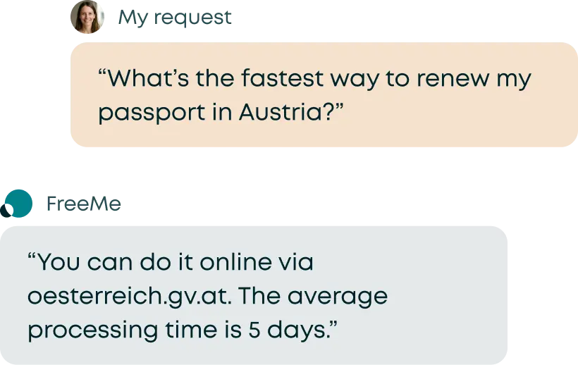 User questions and assistant replies shown as chat messages.