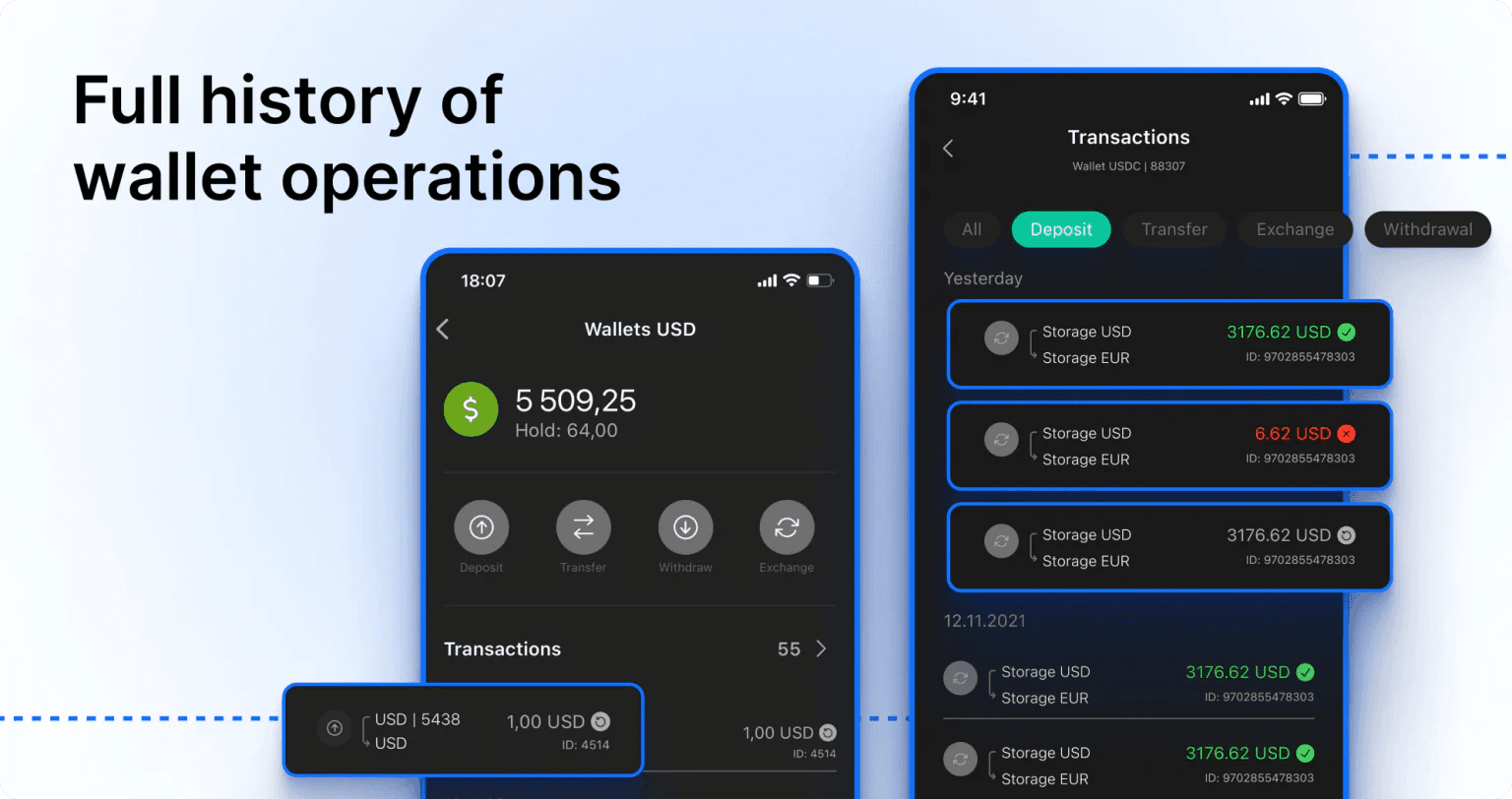 Wallet Operations History