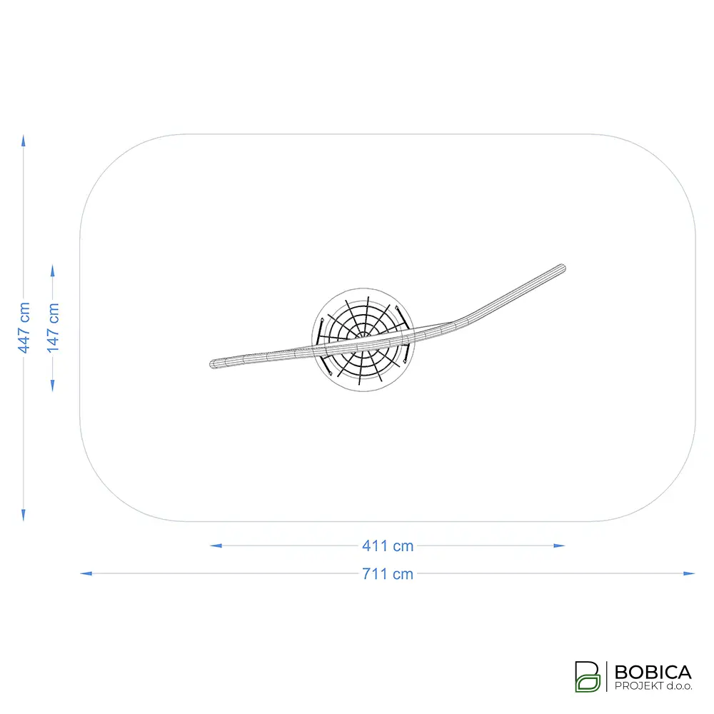 Spiralna ljuljačka s košarom za ljuljanje - "Swing Nest Arc"